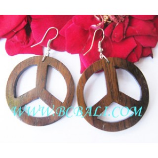 Carved Organic Woods Earring Handwork